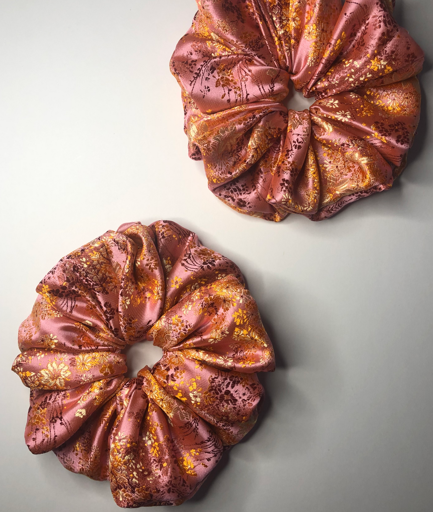 Floral Pink Scrunchies