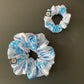 Rani Floral Blue Scrunchies