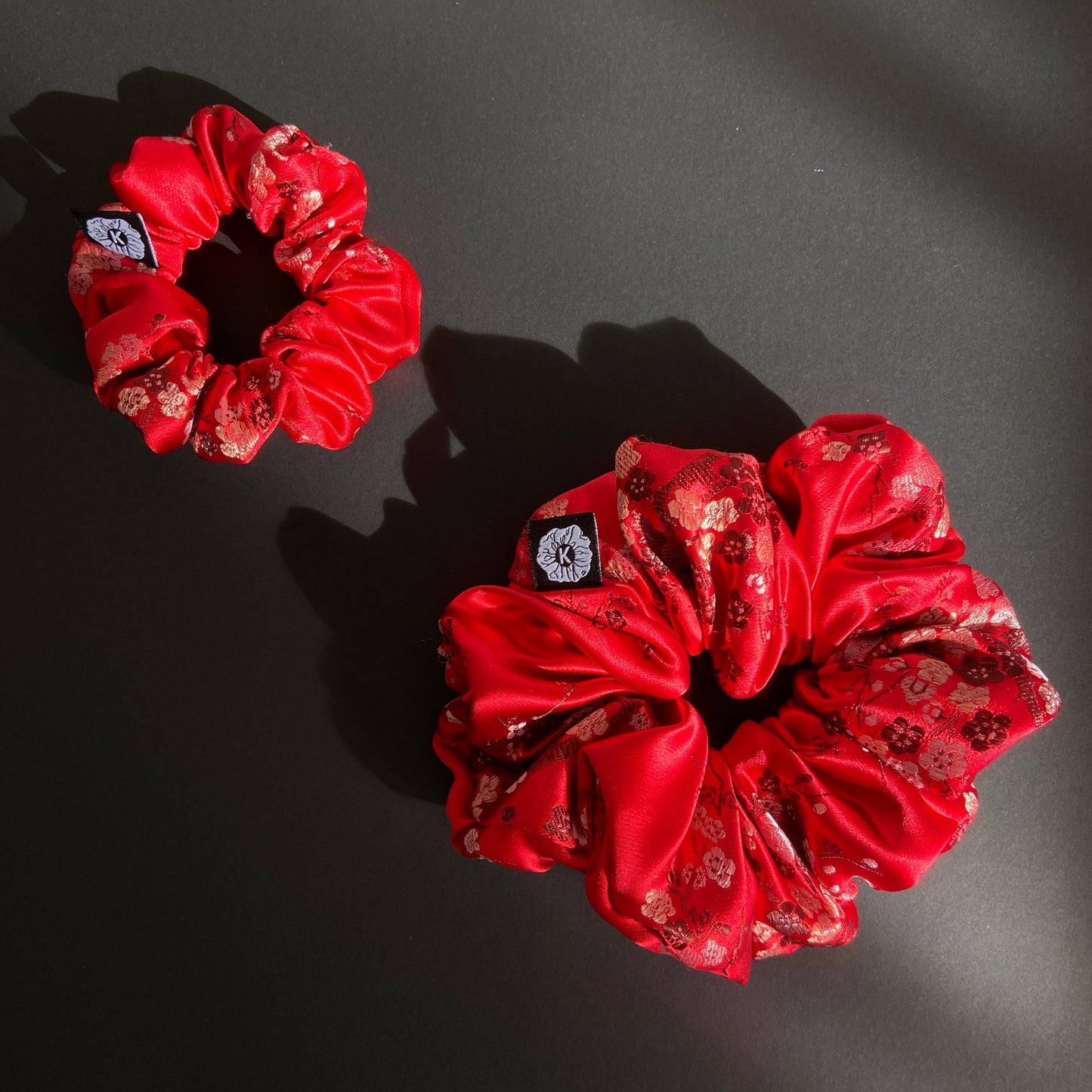 Rani Floral Red Scrunchies