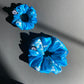 Rani Floral Dark Blue Scrunchies