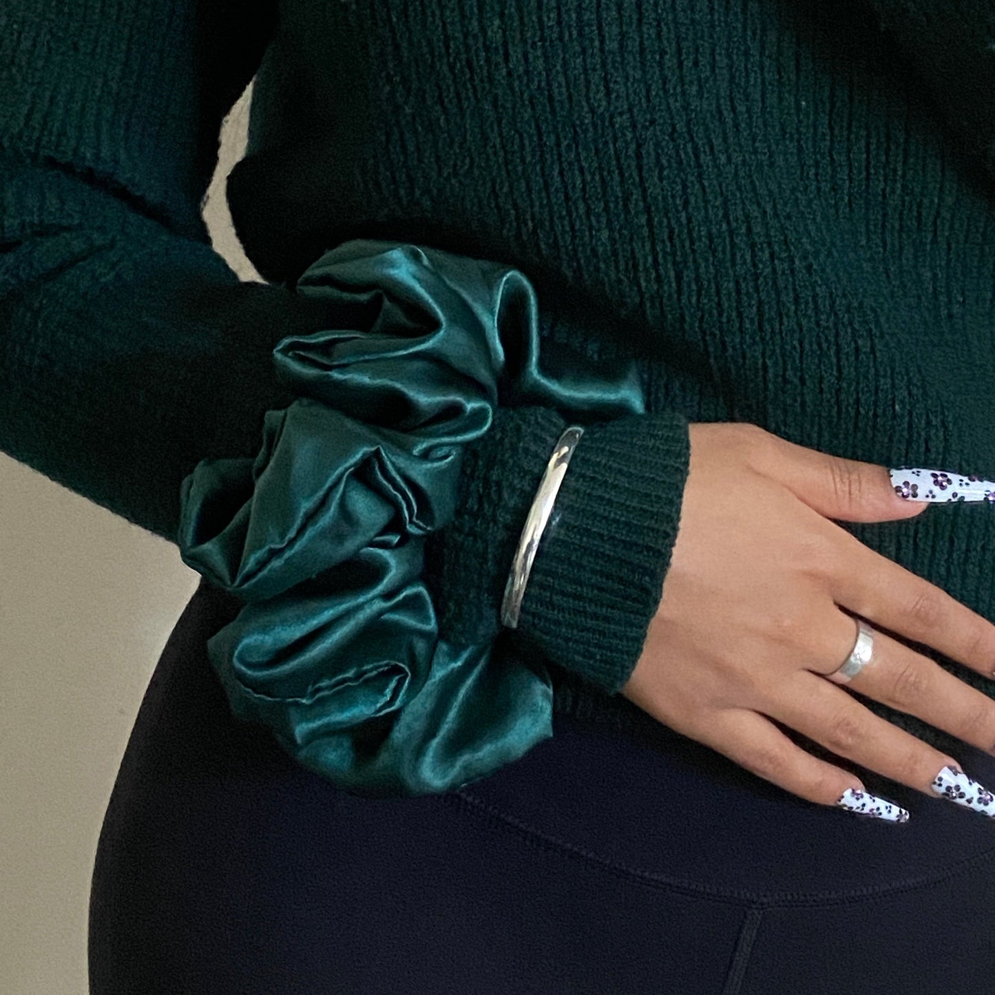 Emerald Scrunchies