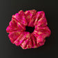 Floral Hot Pink Scrunchies