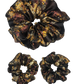 Floral Black Scrunchies