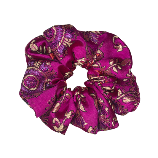 Floral Fushsia Scrunchies