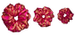 Floral Hot Pink Scrunchies